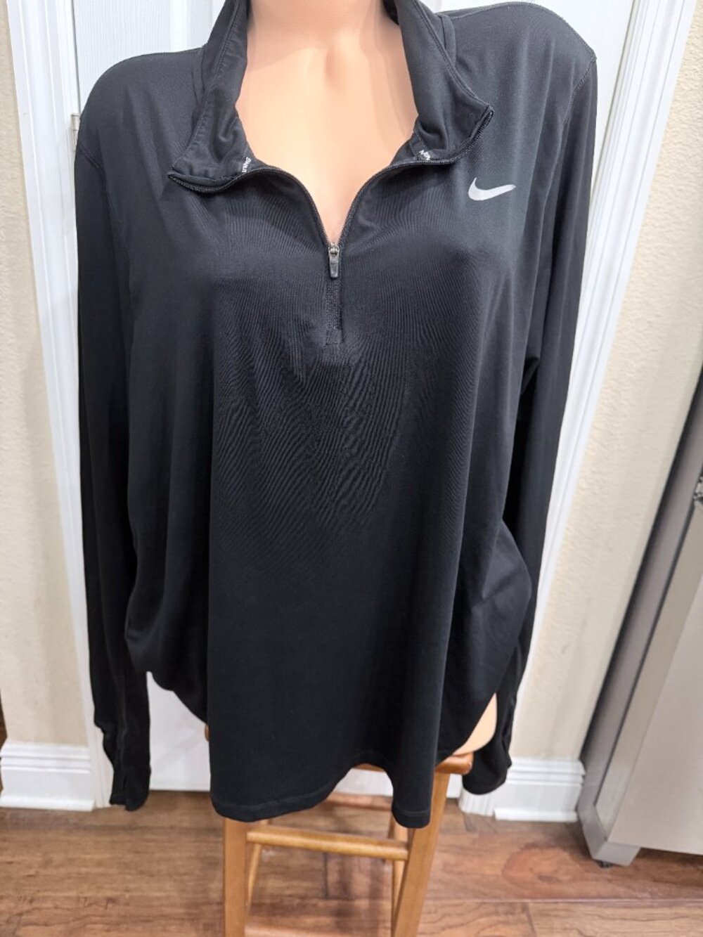 Nike Running Dri-FIT Quarter Zip Pullover Women’s 2X Black Long Sleeve Athletic